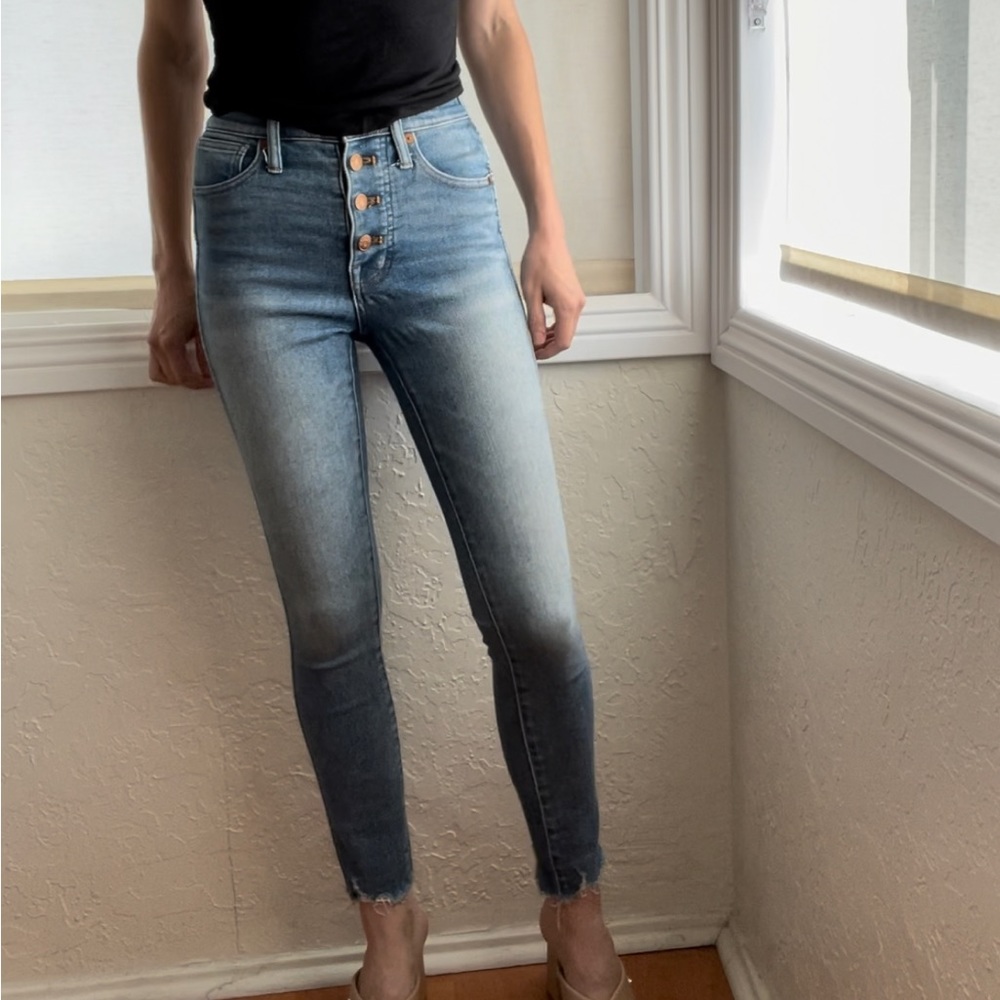 Madewell 10” High-Rise Skinny Jeans, Size 24